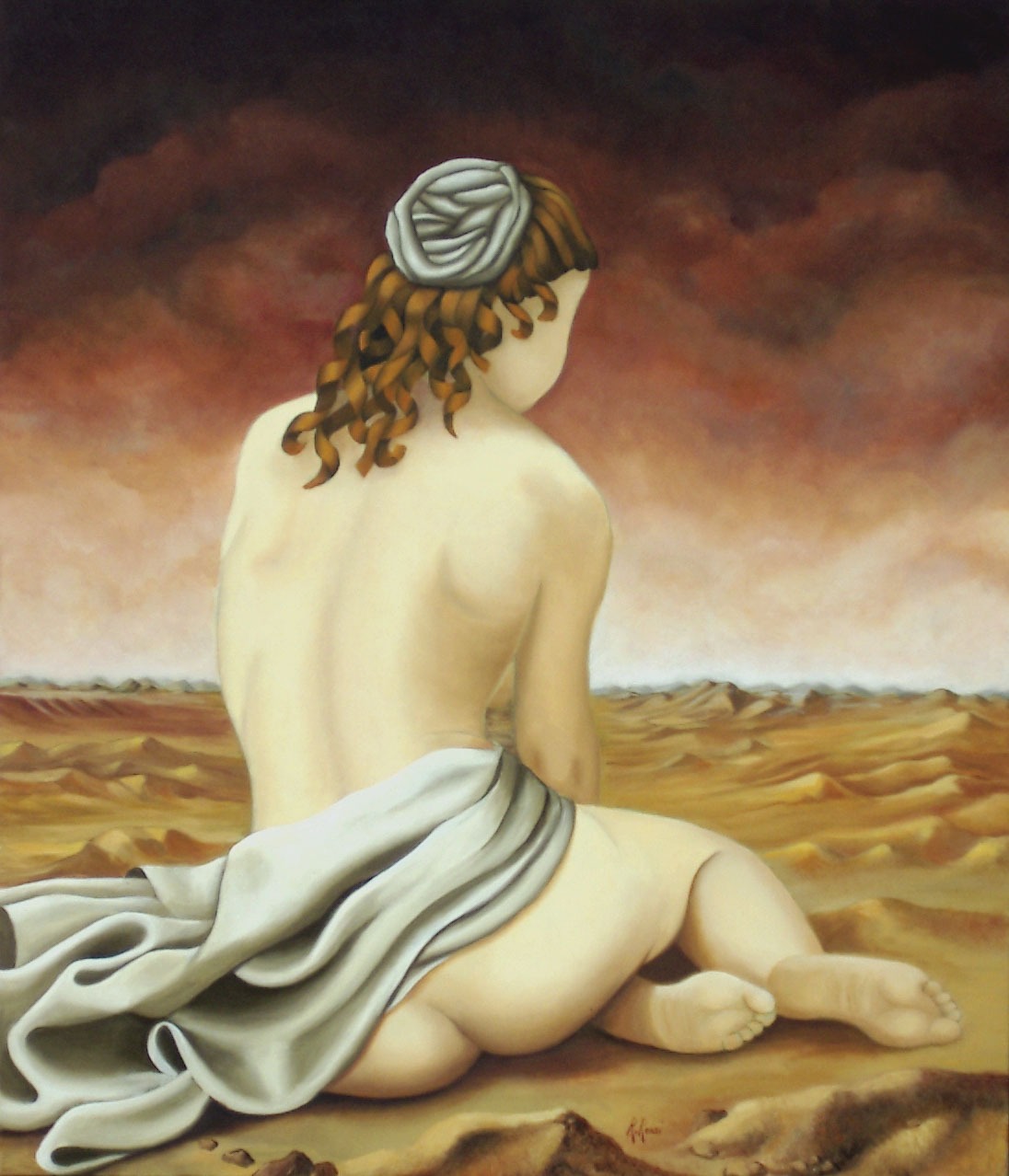 2005 roberta rossi – La musa del deserto – olio su tela – 70 x 60
