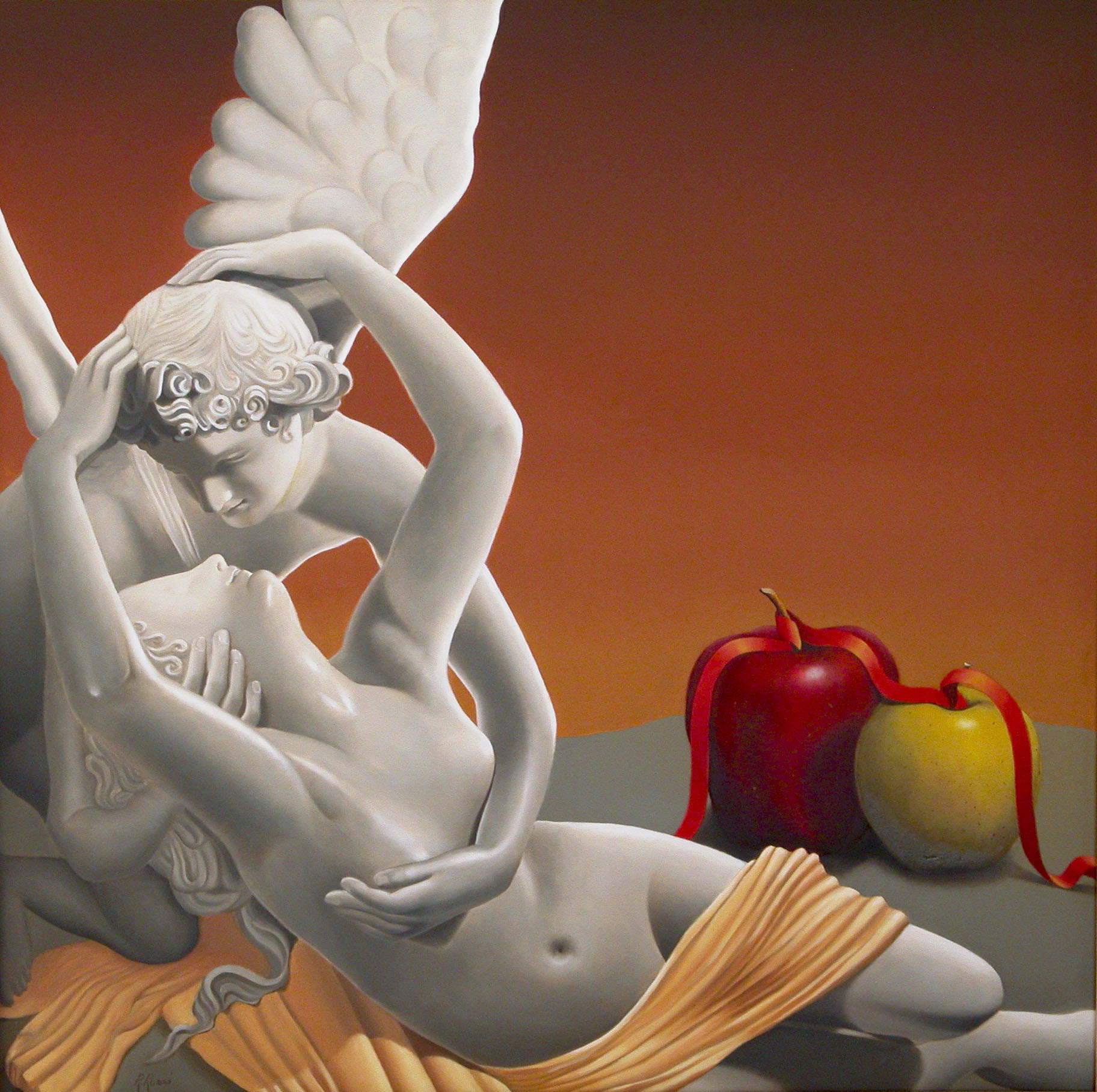 2007 roberta rossi – Eros risveglia Psyche – olio su tela – 60 x 60
