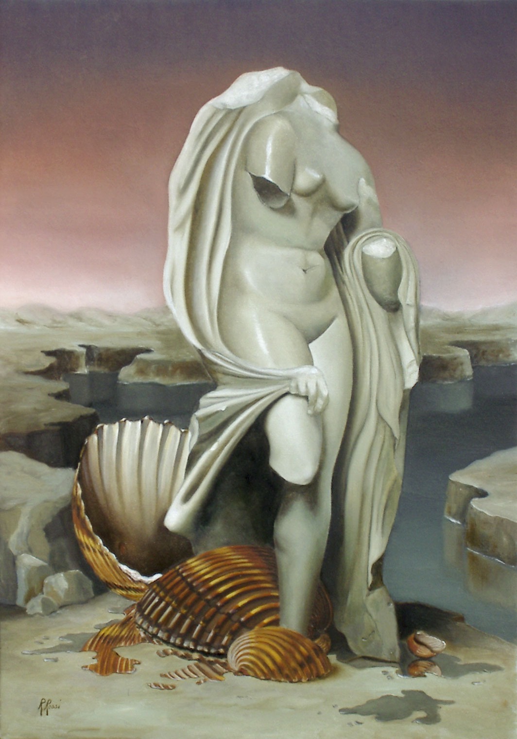 2007 roberta rossi – L’alba di Afrodite – olio su tela – 50 x 35