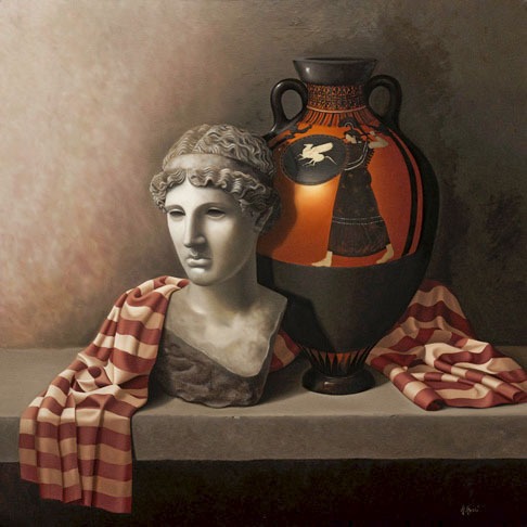 2009 roberta rossi – il pensiero di athena – olio su tela – 70 x 70