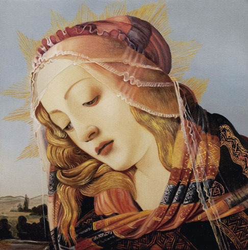 2009 roberta rossi – madonna del magnificat – olio su tavola – 25 x 25